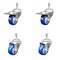 Service Caster 3 Inch Blue Polyurethane Swivel 3/8 Inch Stem Caster Total Lock Brake SCC, 2PK SCC-TSTTL20S314-PPUB-BLUE-381615-2S2 - alternate 1
